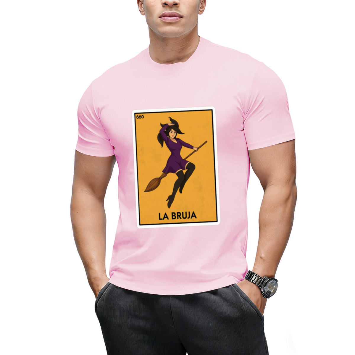 La Bruja the Witch Halloween Mexican Card Game Funny Graphic T-Shirt