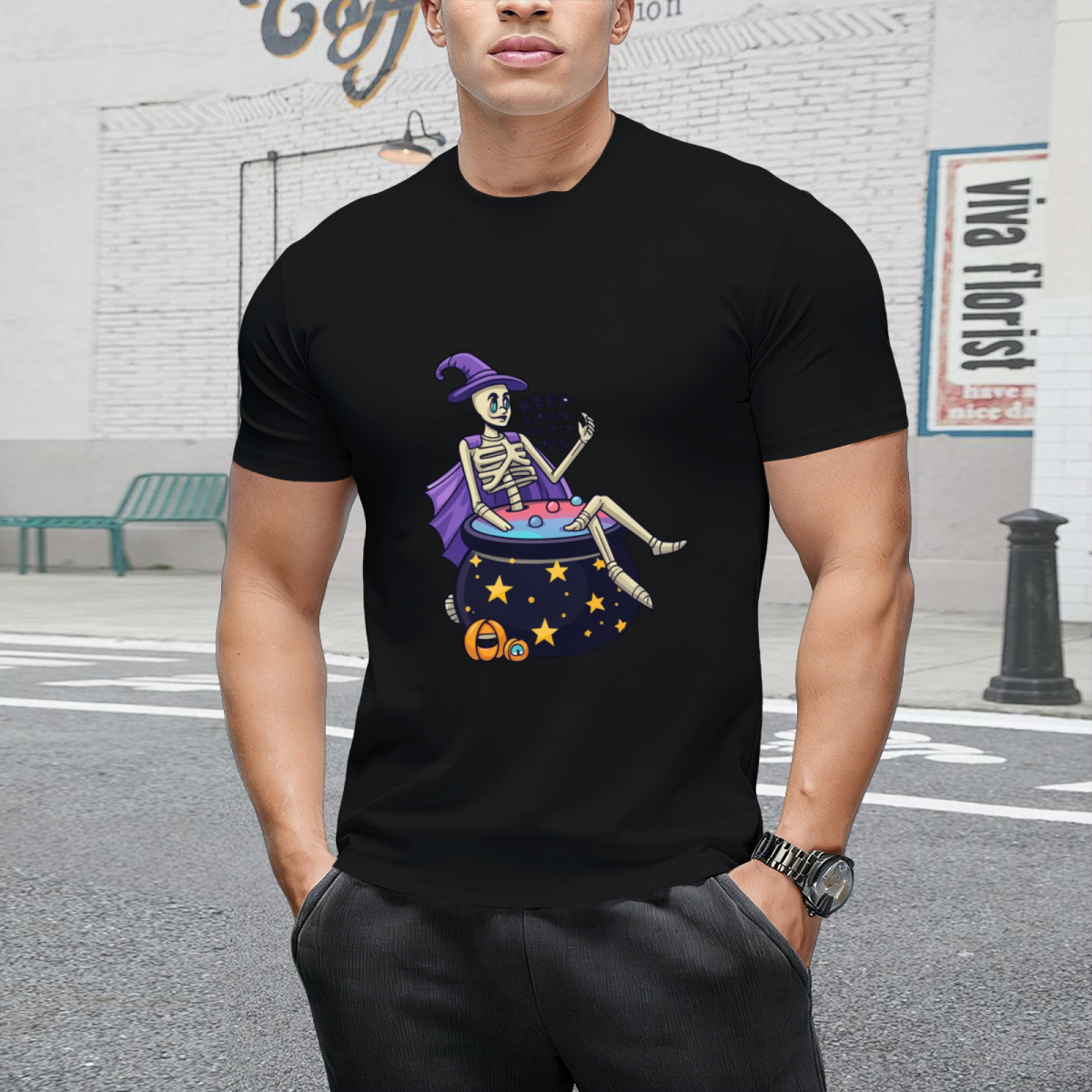 Keep Calm in Hot Water Graphic T-Shirt