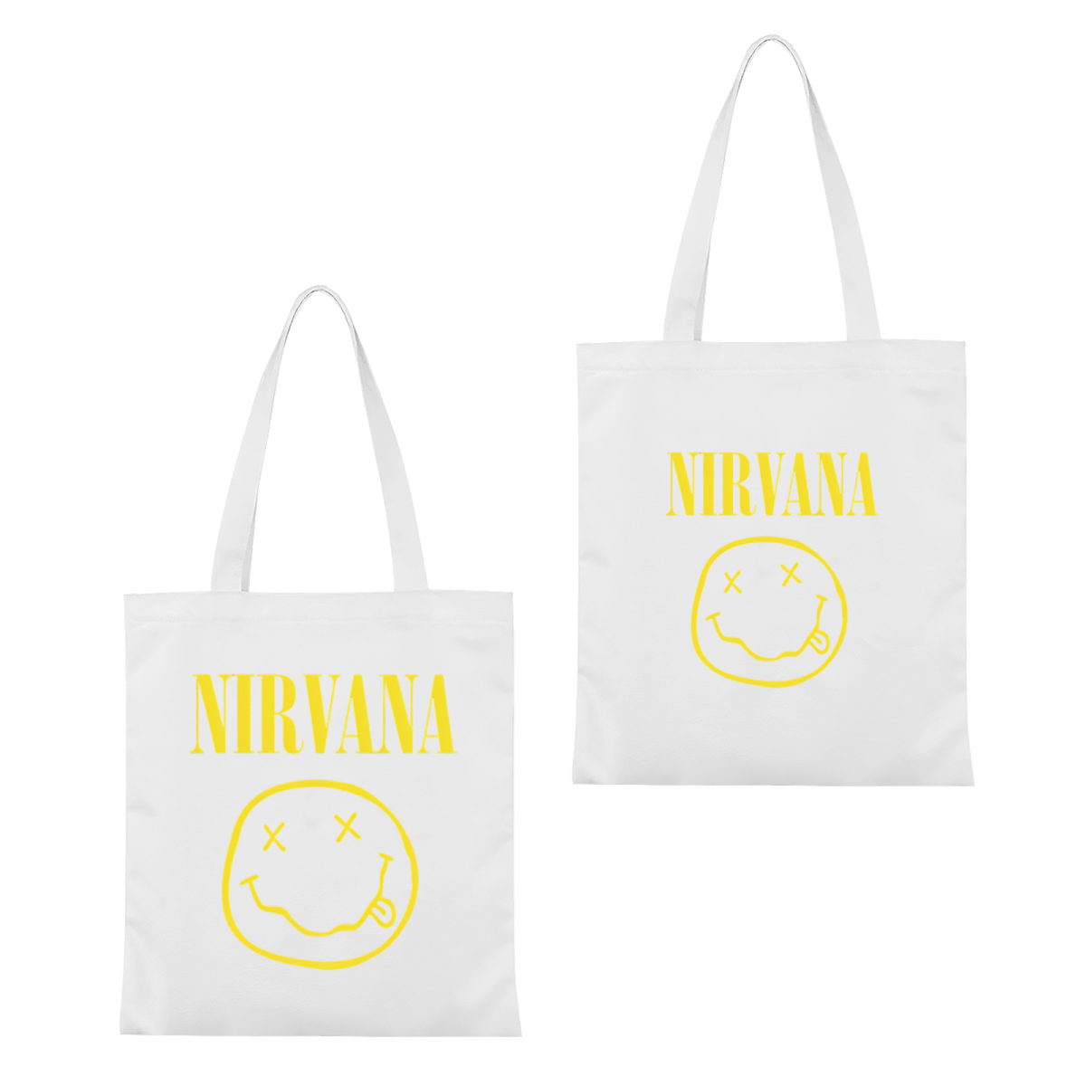 Nirvana Classic Smiley Canvas Tote Bag