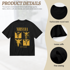 Graphic T-shirt product image with in utero four panel yellow angel artwork