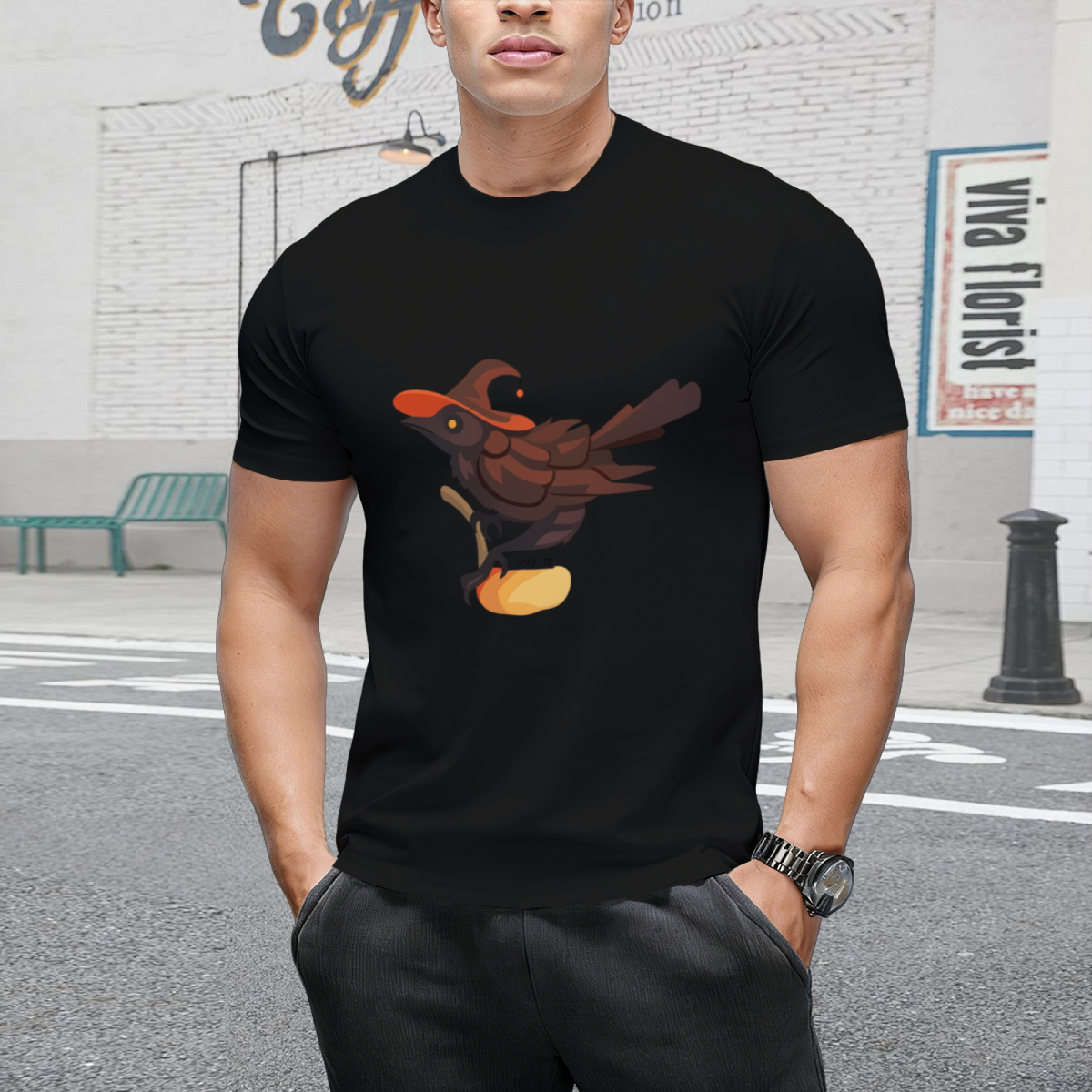 Witch Corvid Graphic T-Shirt