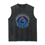 Grateful Dead washed graphic tank top with Earth Rose Tie Dye graphic