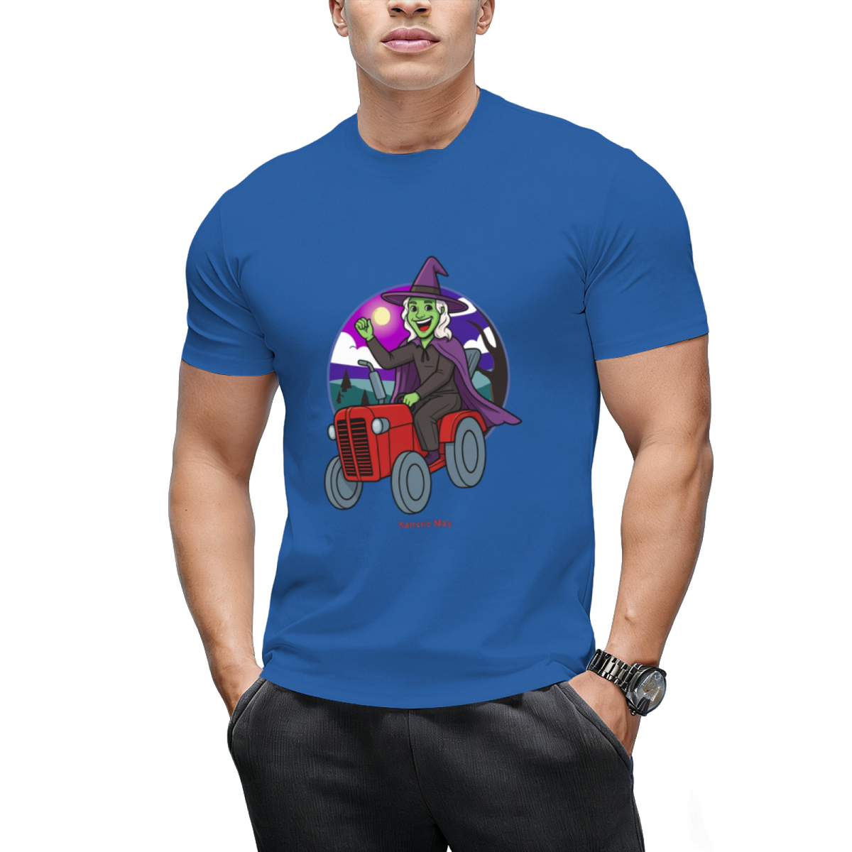 Tractor Critters Witch Halloween Graphic T-Shirt