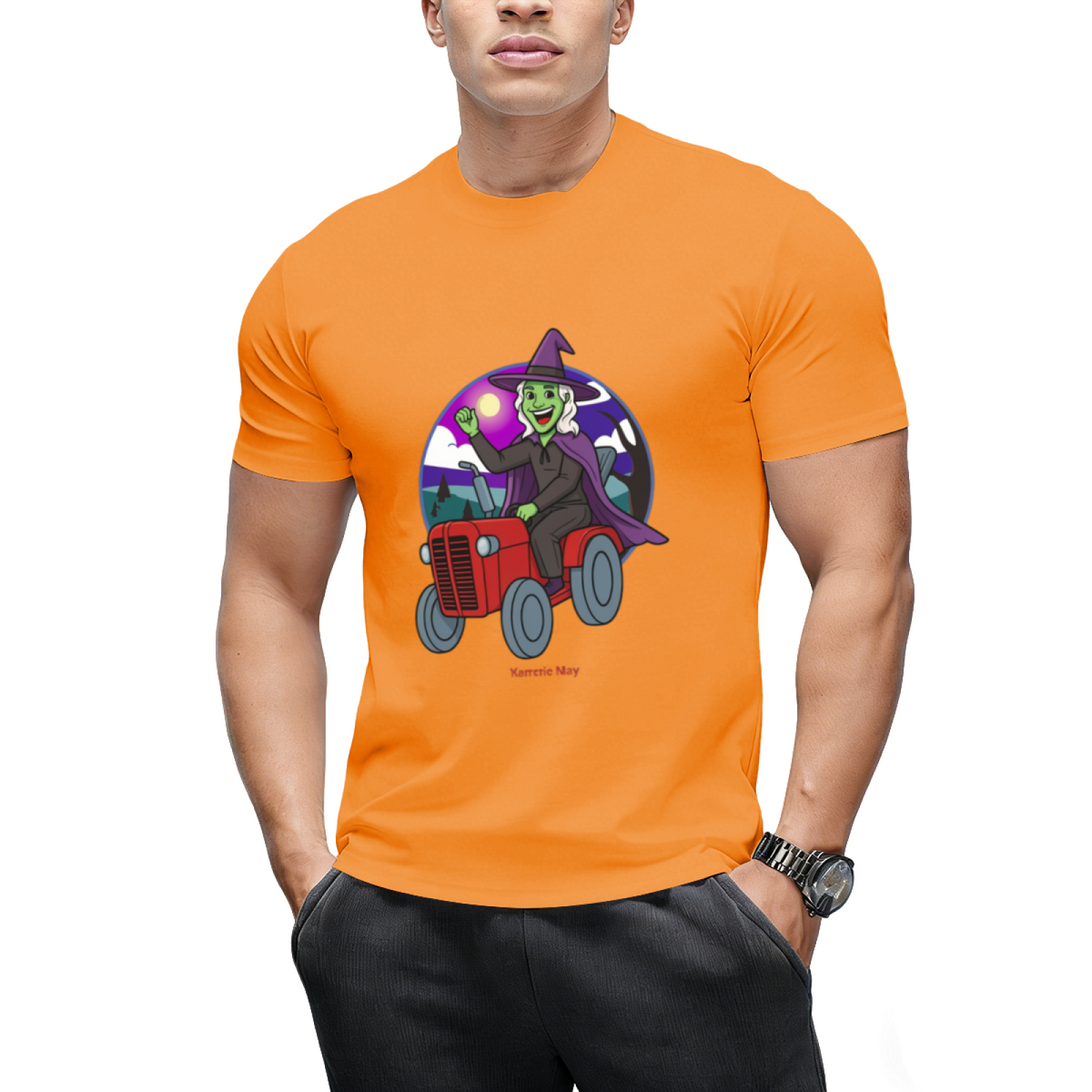 Tractor Critters Witch Halloween Graphic T-Shirt