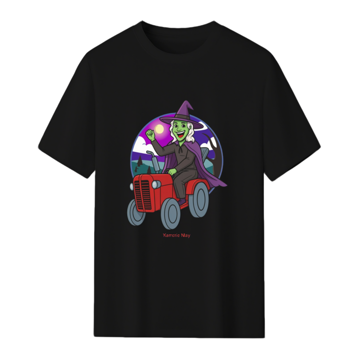 Tractor Critters Witch Halloween Graphic T-Shirt