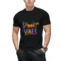 Spooky Vibes Pumpkin Halloween Graphic T-Shirt