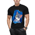 Tom Cat Peeking Blue Brushstroke Graphic Sweatshirt