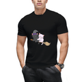 Kawaii Cats on a Broomstick Graphic T-Shirt