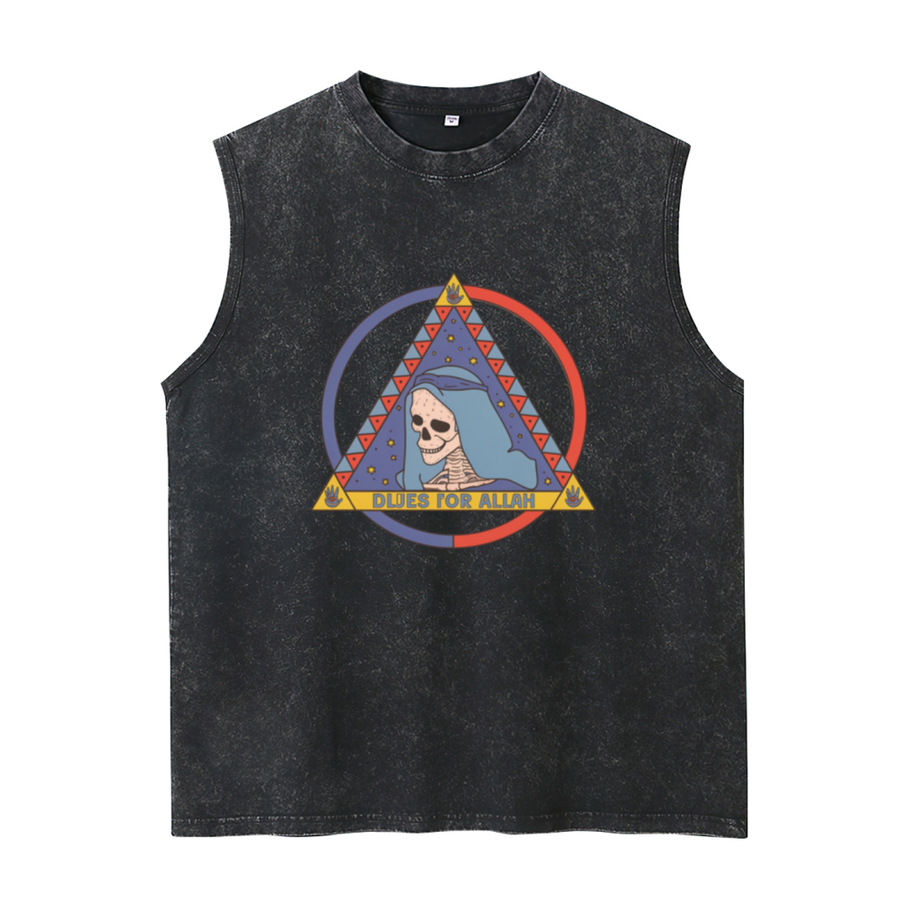 Grateful Dead washed graphic tank top with Blues For Allah graphic