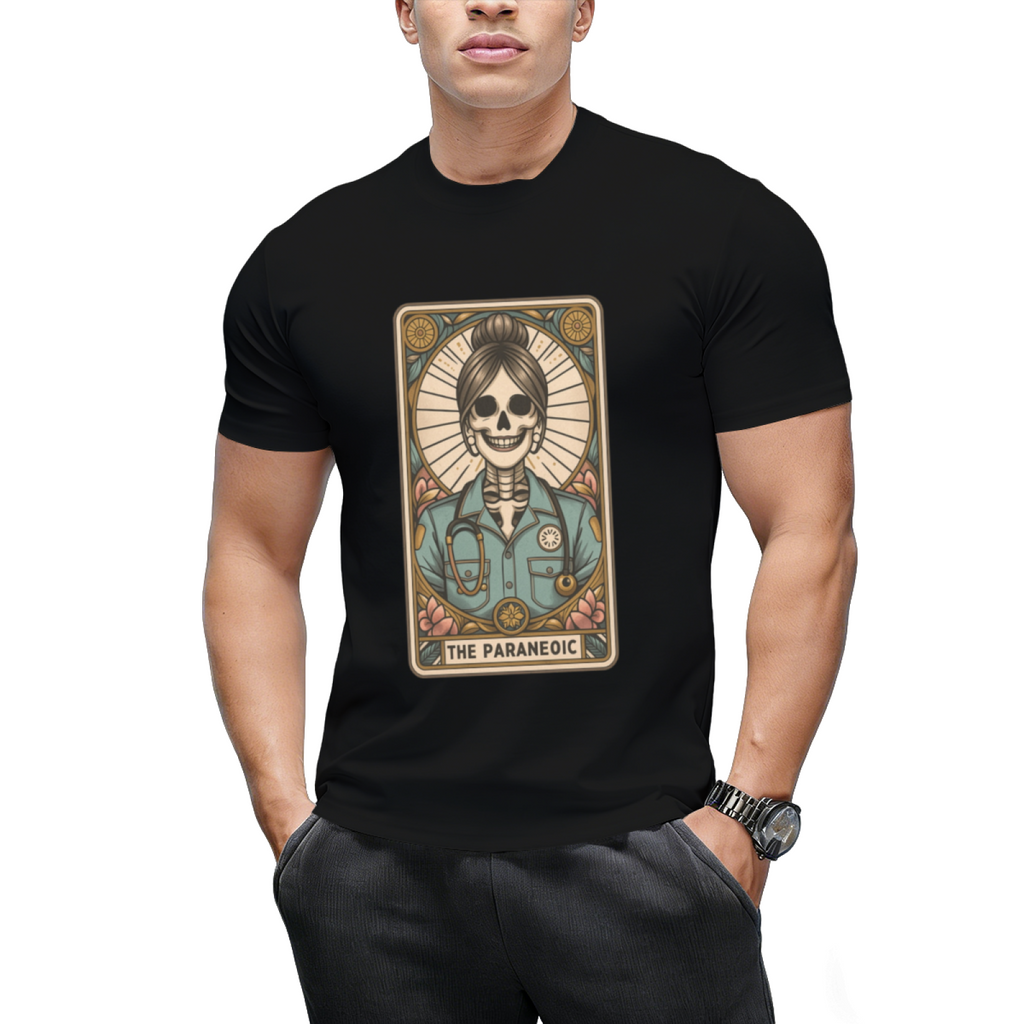 The Paramedic Tarot Card, Witchy Skeleton Paramedic Graphic T-Shirt