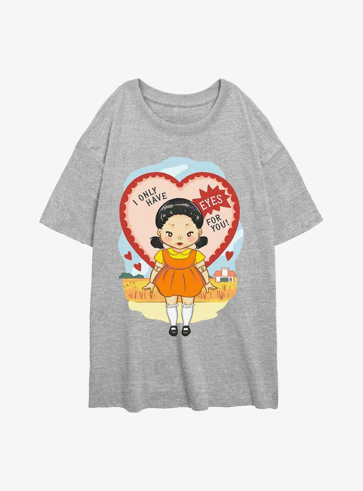Squid Game I Only Have Eyes For You Girls Oversized T-Shirt