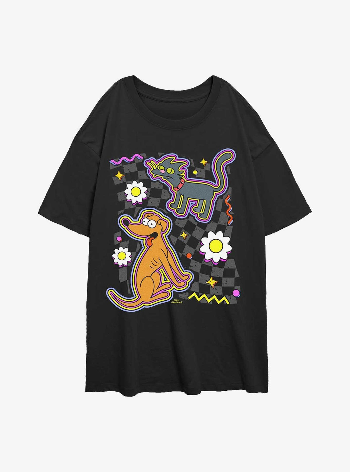 The Simpsons Dog Cat Girls Oversized T-Shirt