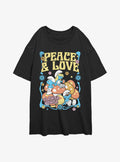 The Smurfs Flower Power Girls Oversized T-Shirt