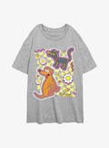 The Simpsons Cat Dog Girls Oversized T-Shirt
