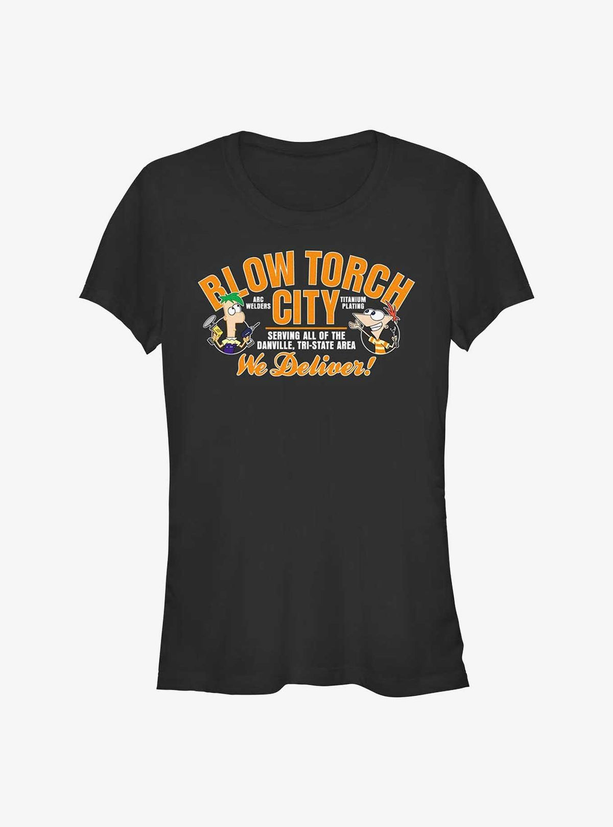 Phineas And Ferb Blow Torch City Girls T-Shirt