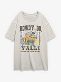 Spongebob Squarepants Howdy Cowboy Girls Oversized T-Shirt