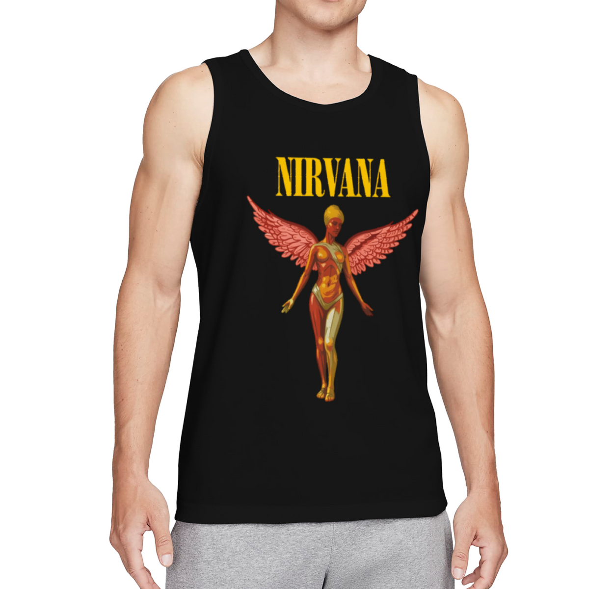 Nirvana In Utero Pink Winged Angel Graphic Tank Top product image featuring In Utero pink winged angel