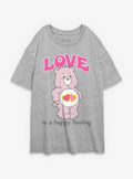 Care Bears Love Is A Happy Feeling Girls Oversized T-Shirt