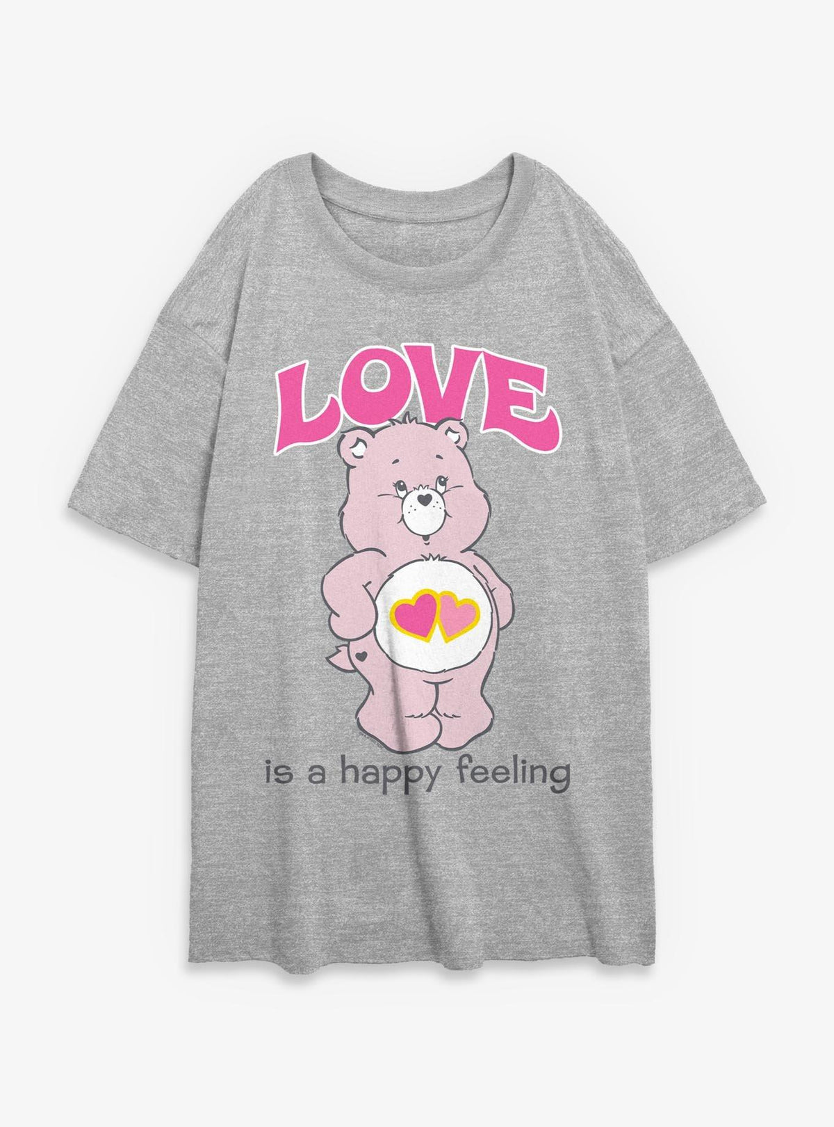 Care Bears Love Is A Happy Feeling Girls Oversized T-Shirt