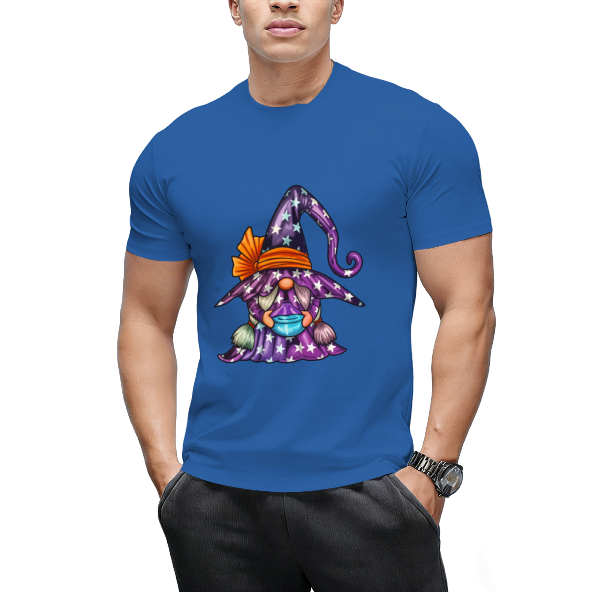 Starry Wizard Gnome Graphic T-Shirt