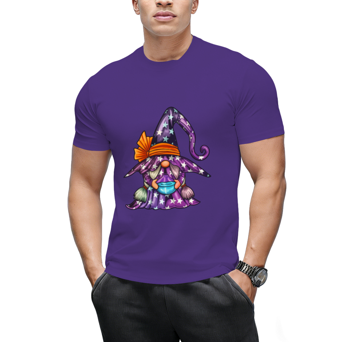 Starry Wizard Gnome Graphic T-Shirt