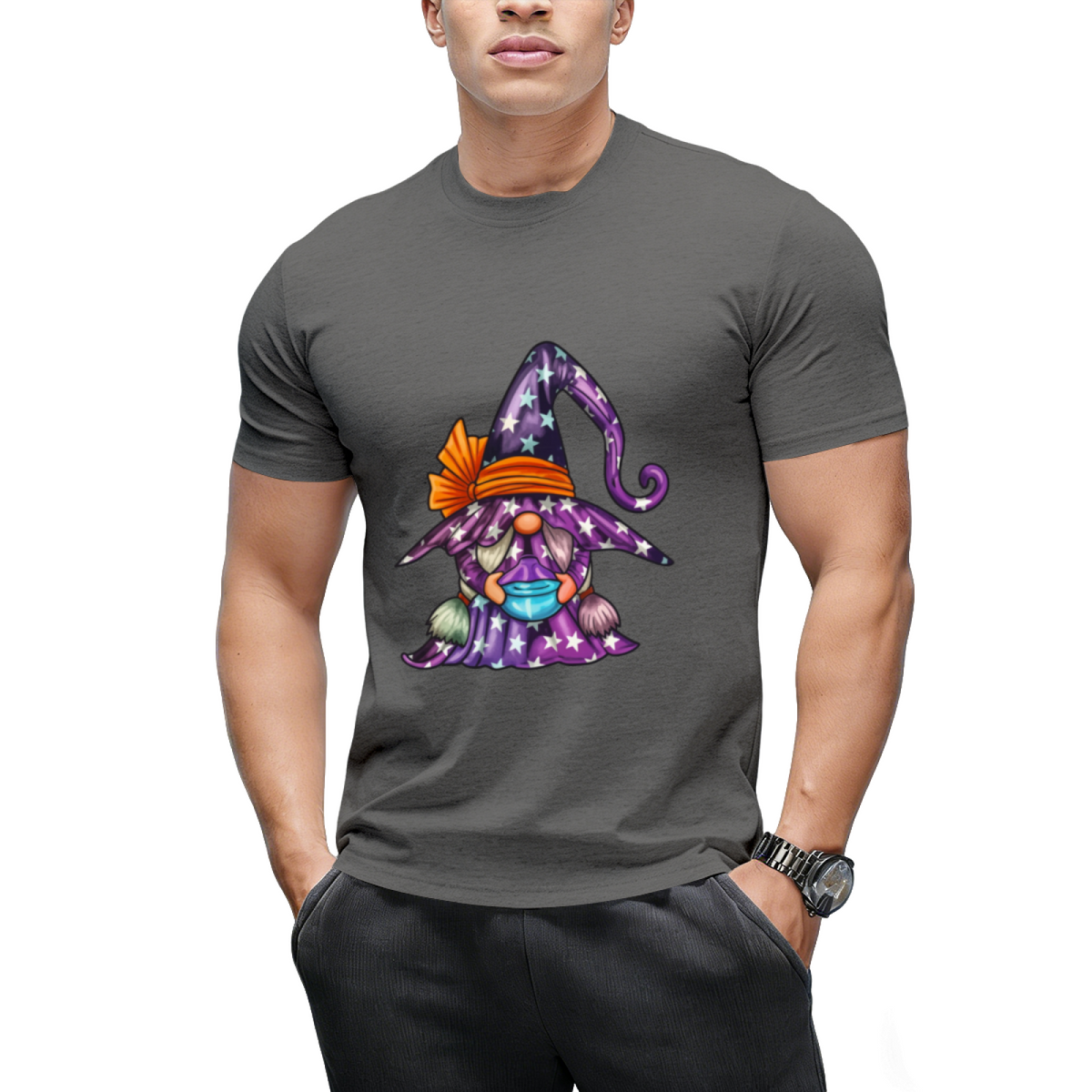 Starry Wizard Gnome Graphic T-Shirt