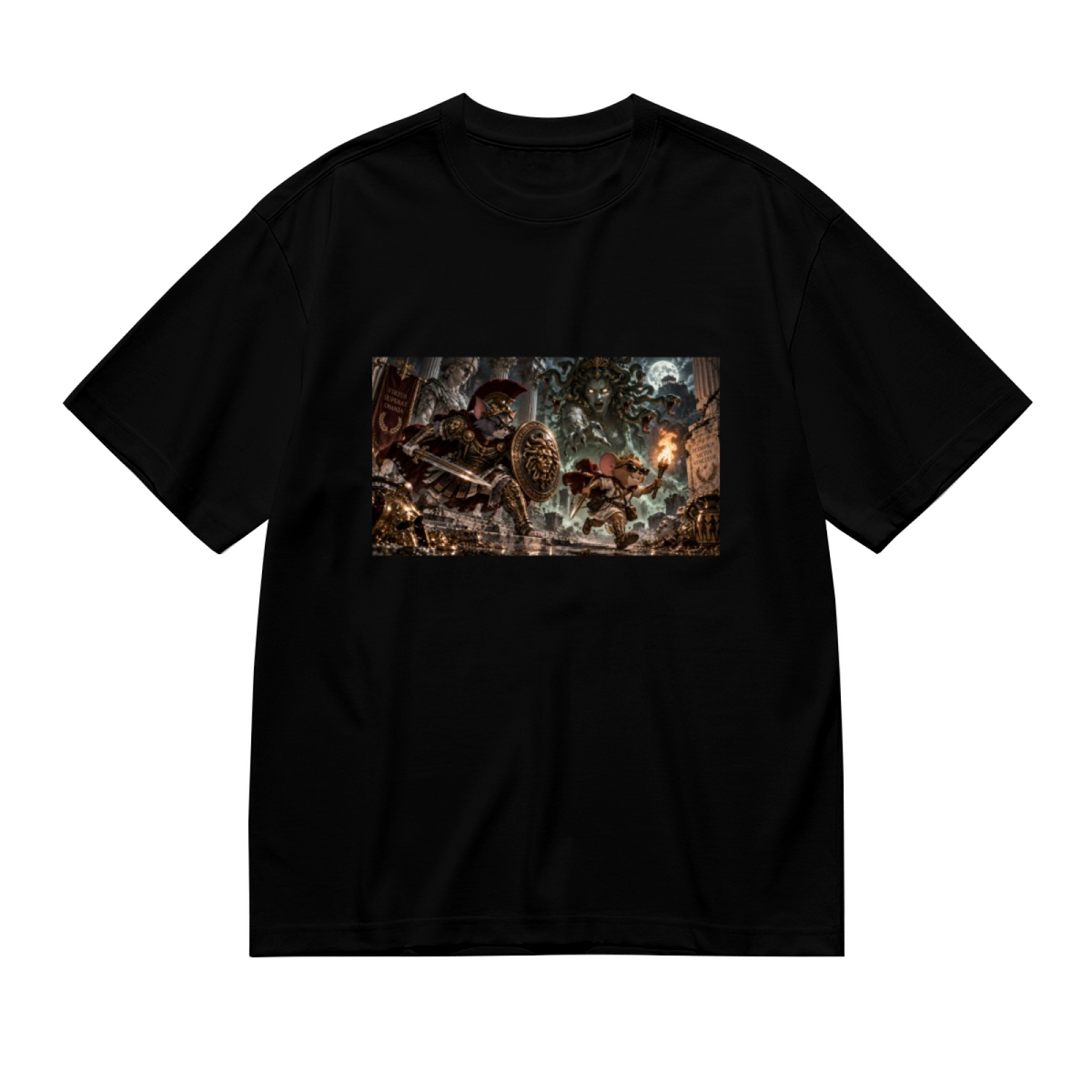 Moonlit Monster Duel Women's T-Shirt for Horror Nights