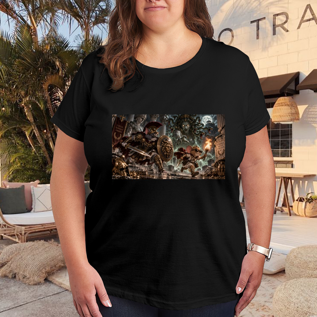 Moonlit Monster Duel Women's T-Shirt for Horror Nights