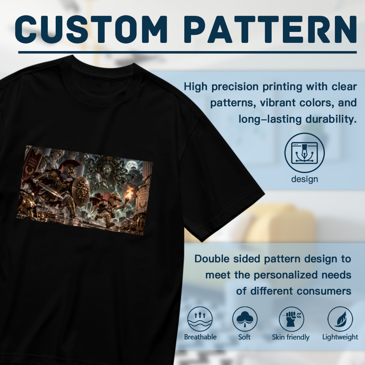 Moonlit Monster Duel Women's T-Shirt for Horror Nights