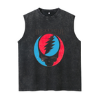 Grateful Dead washed graphic tank top with Cornell Spring Tour '77 Ringer graphic