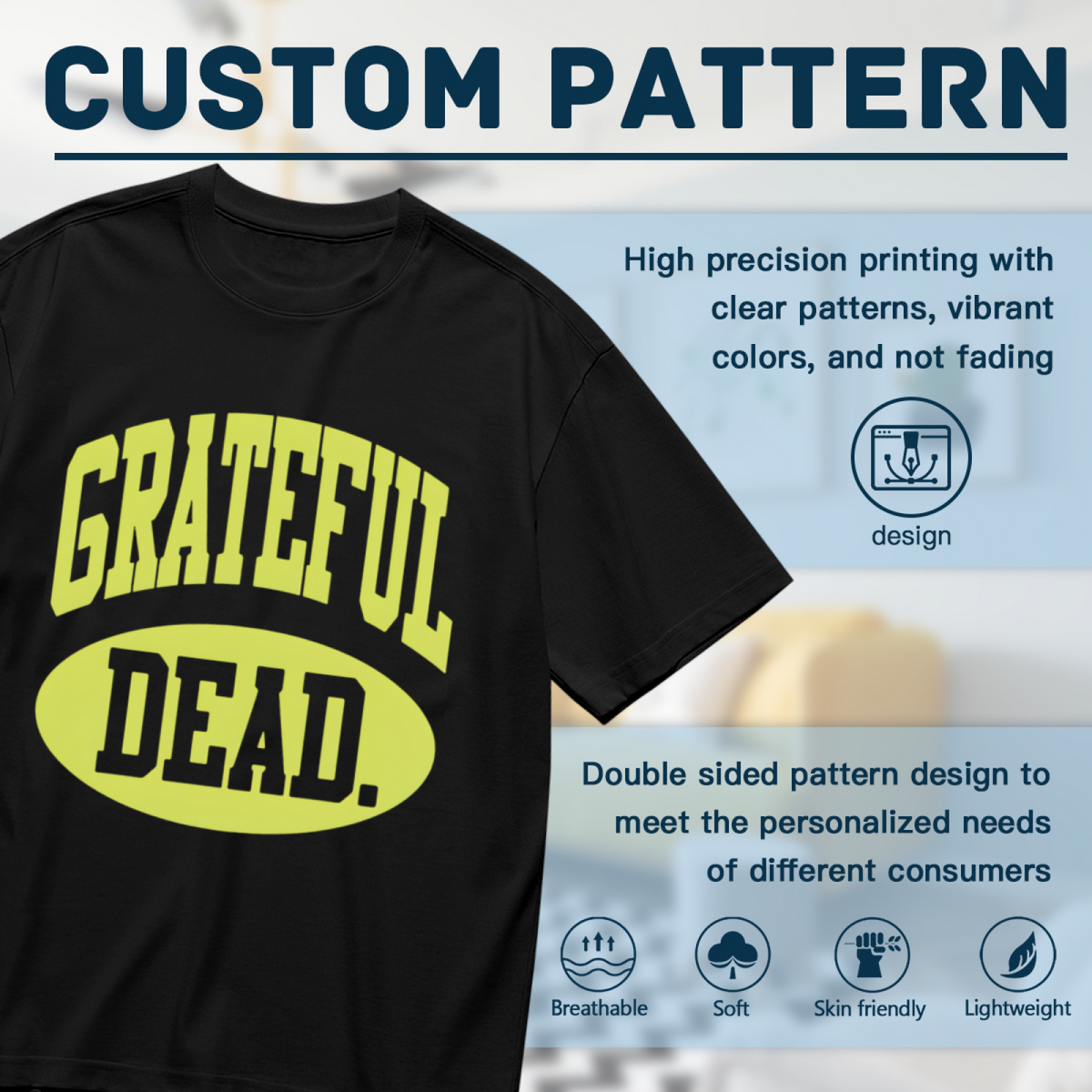 Grateful Dead Collegiate graphic T-shirt product image