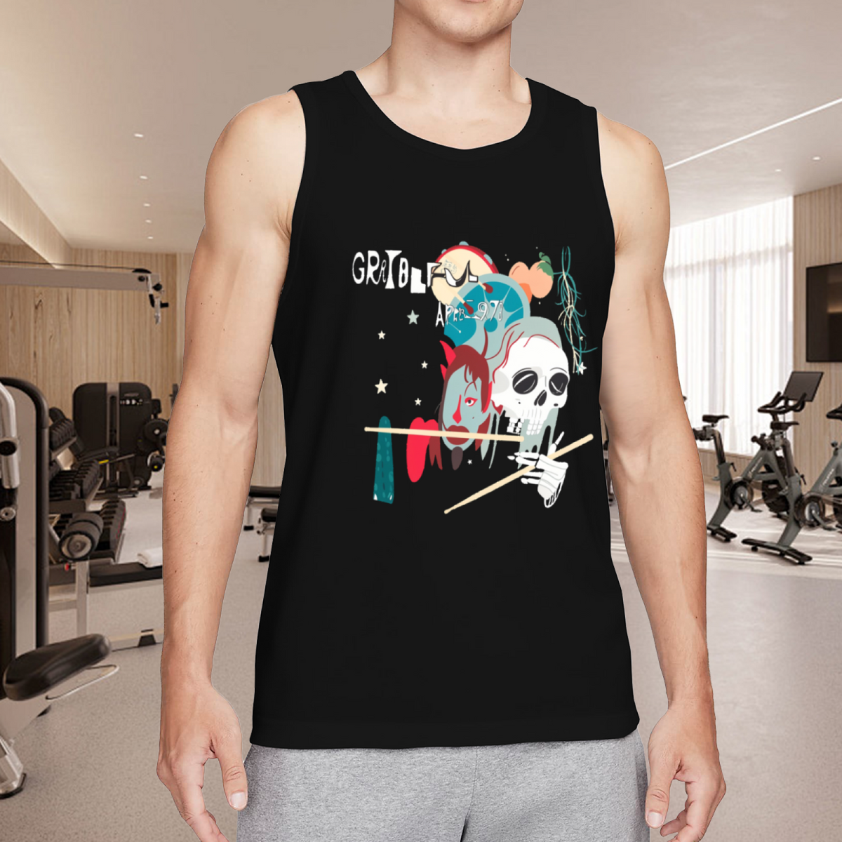 Grateful Dead Friend of the Devils Music Artwork graphic tank top product image
