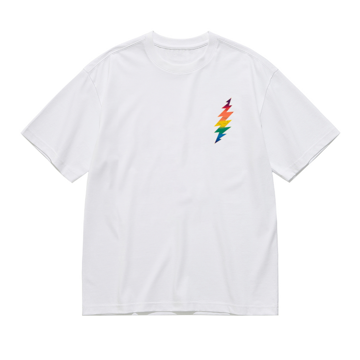 Grateful Dead Blue with a colorful Lightning Bolt Graphic T-Shirt