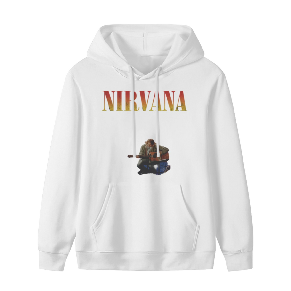 Nirvana Acoustic Guitar Photo Graphic Hoodie