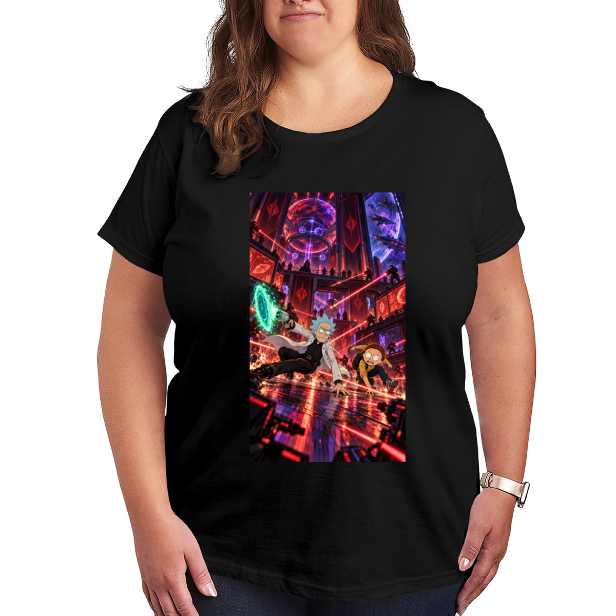 Red Laser Escape Women's T-Shirt for Weekend Adventures