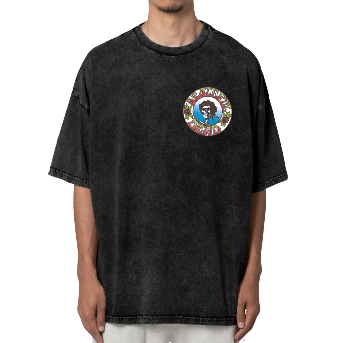 Front view of Grateful Dead Vintage Circle Bertha washed graphic T-shirt