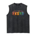 Grateful Dead washed graphic tank top with Rainbow Critters graphic