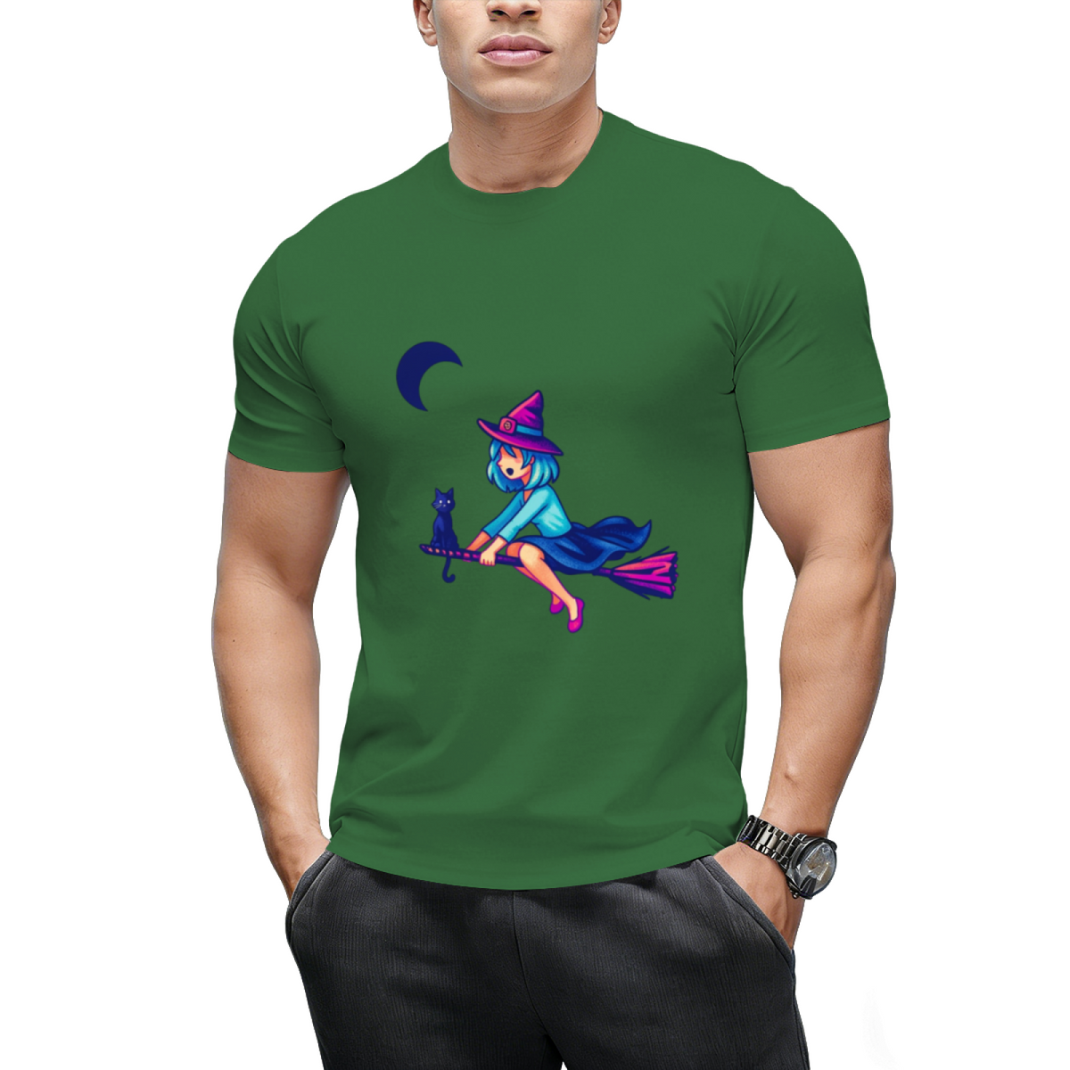 Pixel Witch's First Flight Graphic T-Shirt