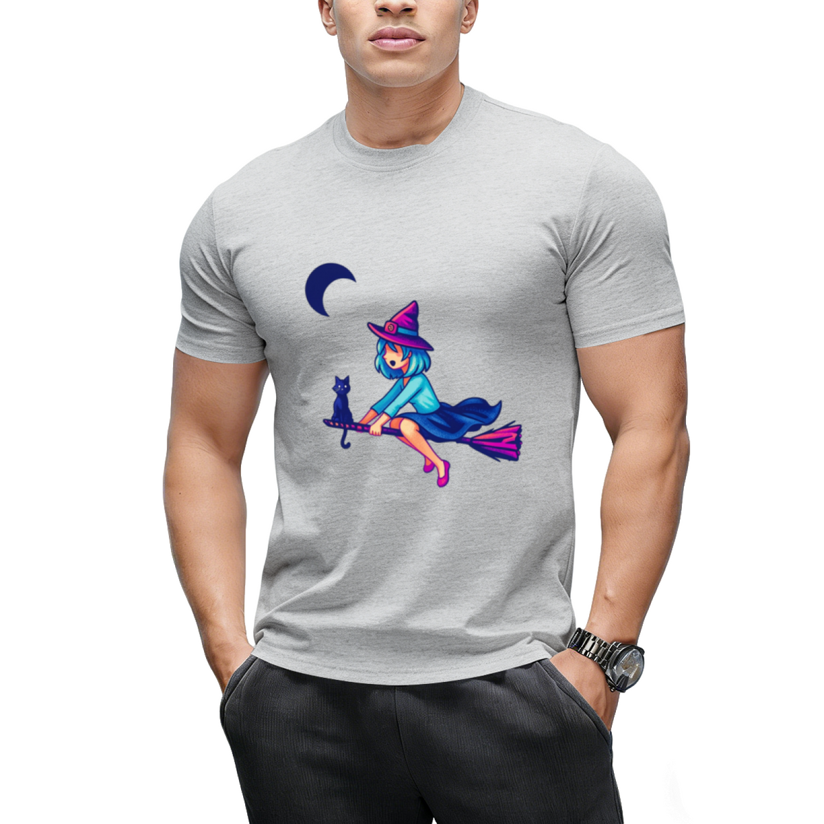 Pixel Witch's First Flight Graphic T-Shirt