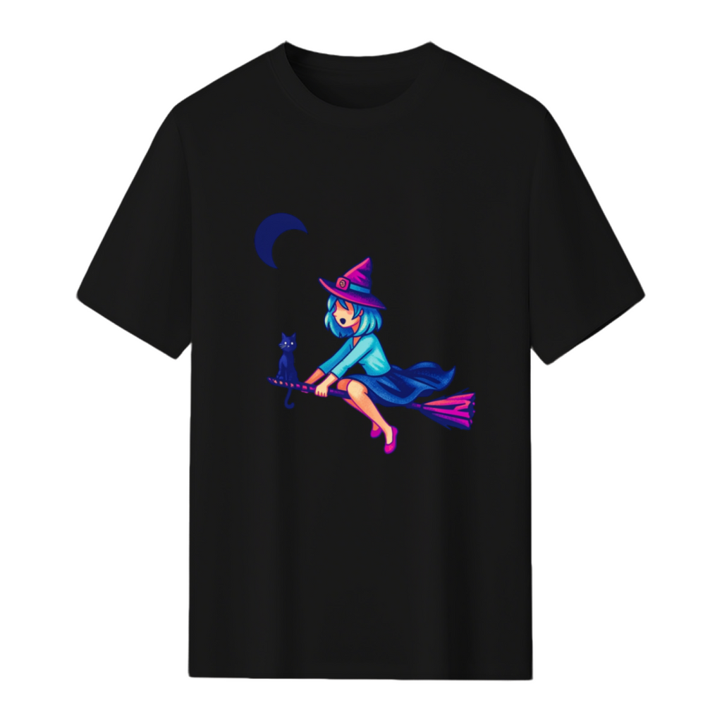 Pixel Witch's First Flight Graphic T-Shirt