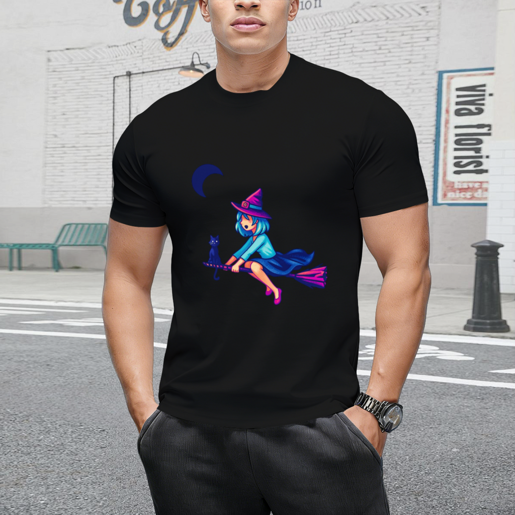 Pixel Witch's First Flight Graphic T-Shirt