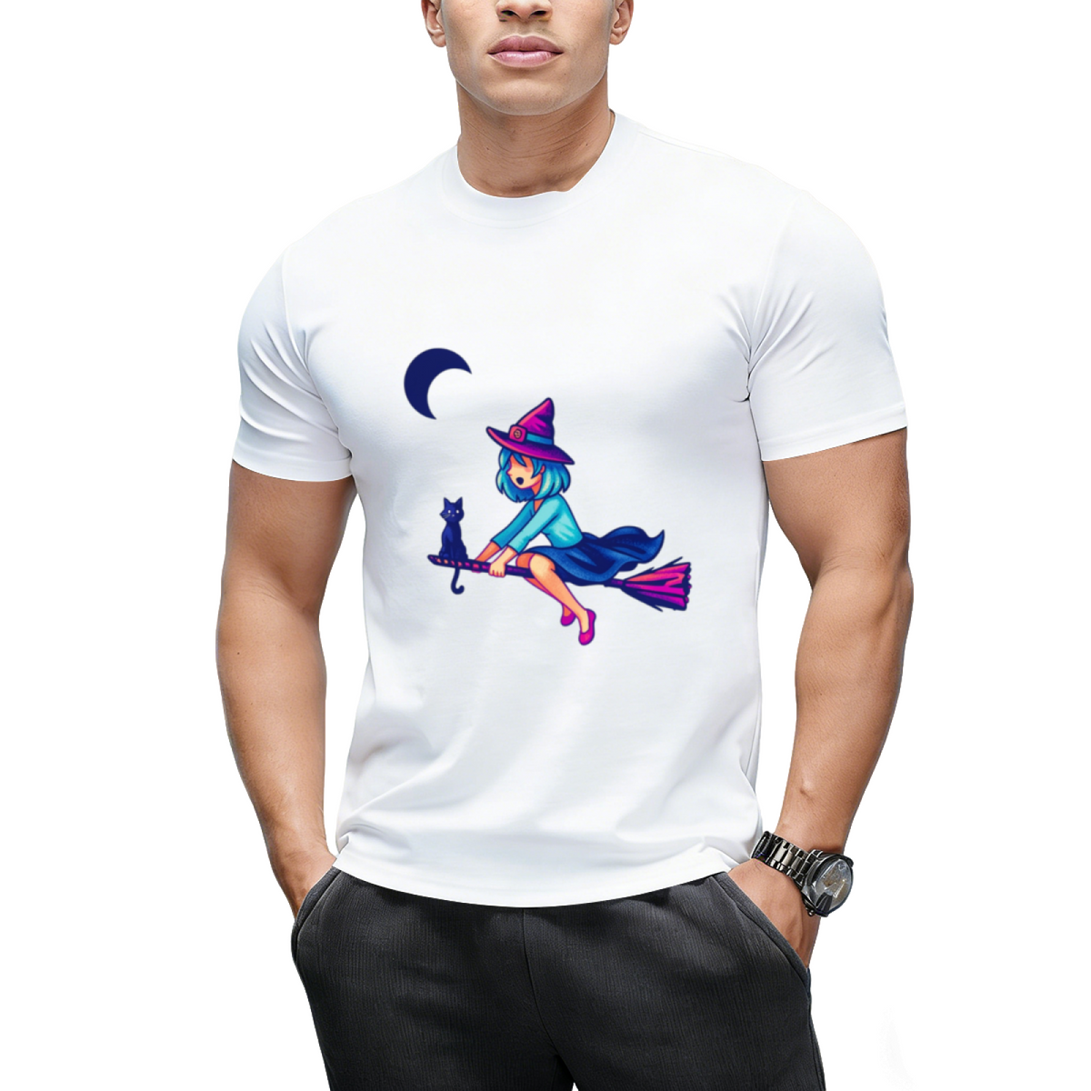 Pixel Witch's First Flight Graphic T-Shirt