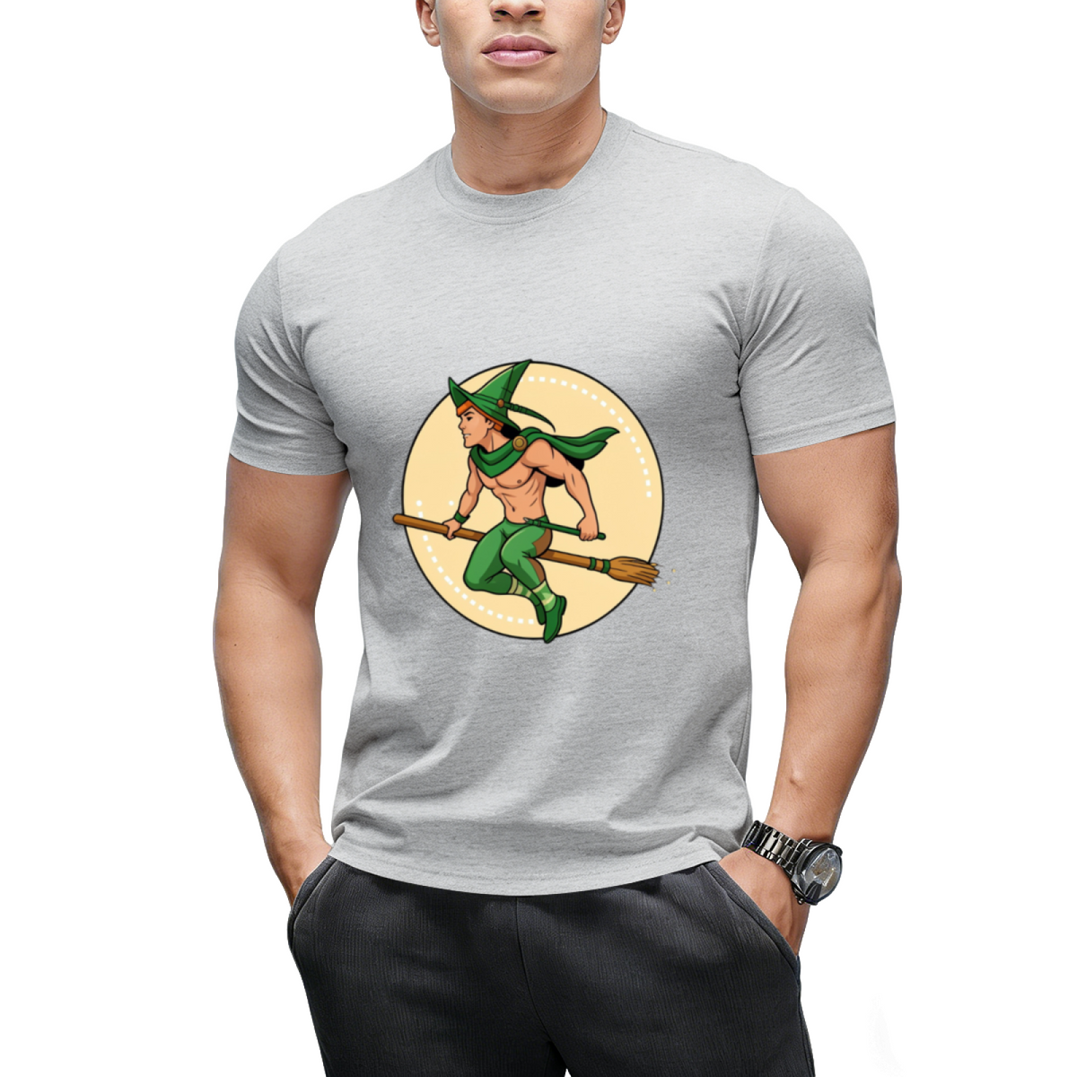 Witch Boy - Green Jade Graphic T-Shirt