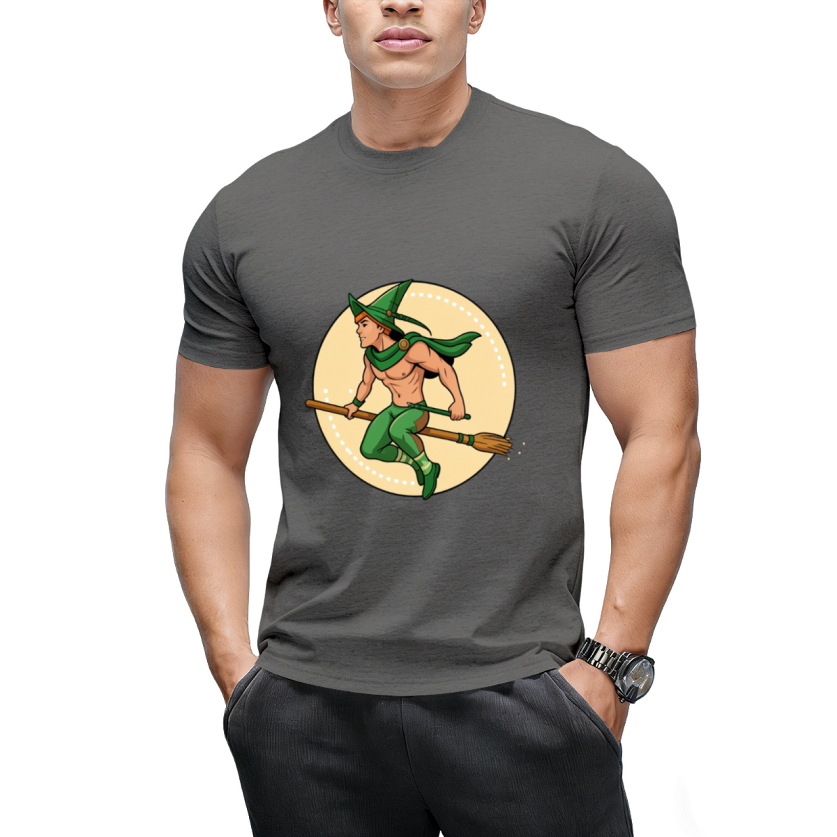 Witch Boy - Green Jade Graphic T-Shirt