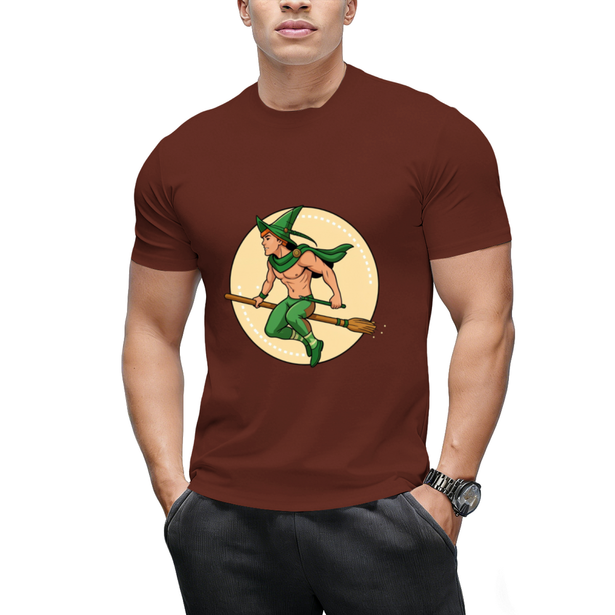 Witch Boy - Green Jade Graphic T-Shirt