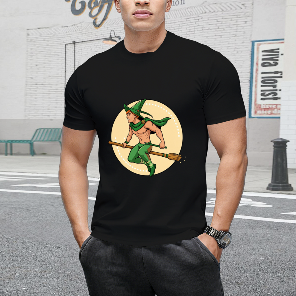 Witch Boy - Green Jade Graphic T-Shirt