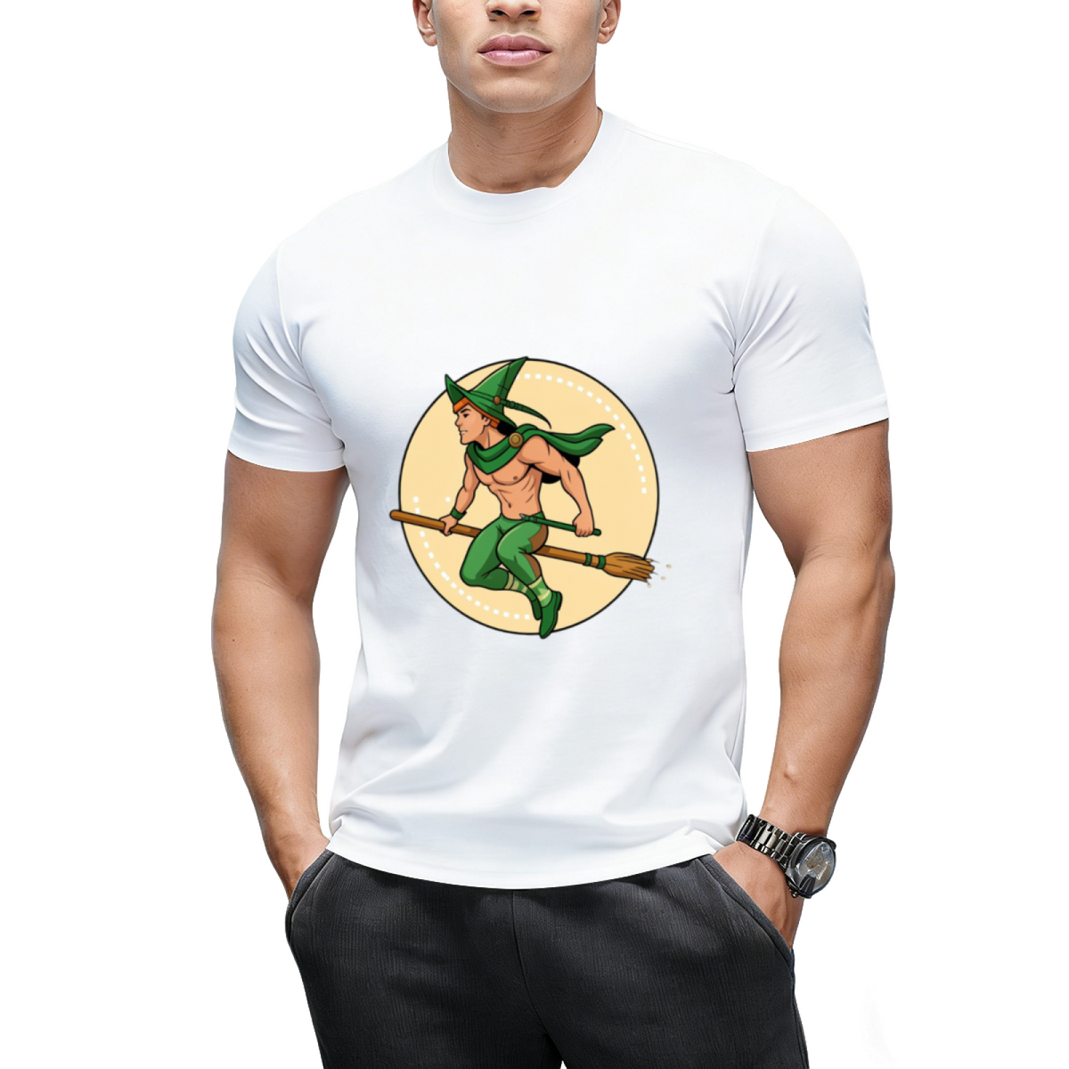 Witch Boy - Green Jade Graphic T-Shirt
