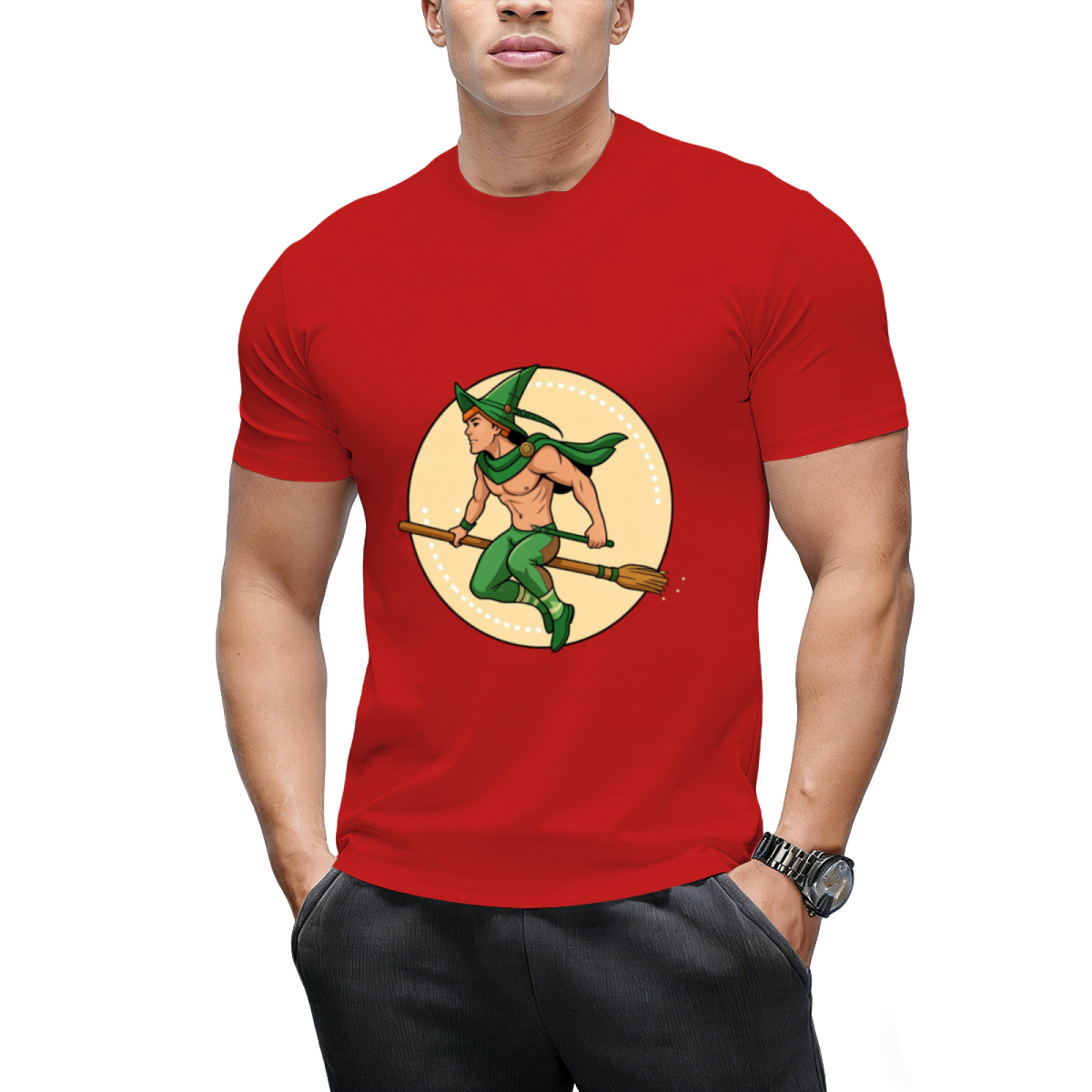 Witch Boy - Green Jade Graphic T-Shirt