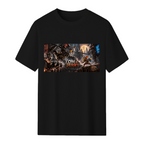 Men's graphic T-shirt showing retro Cat & Mouse Chase design from the front