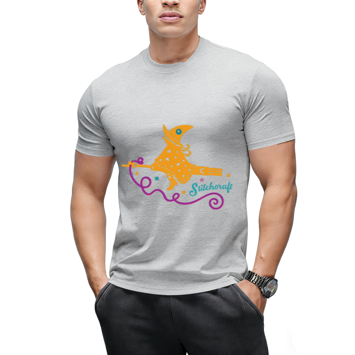 Stitchcraft Seam Ripper Witch Graphic T-Shirt